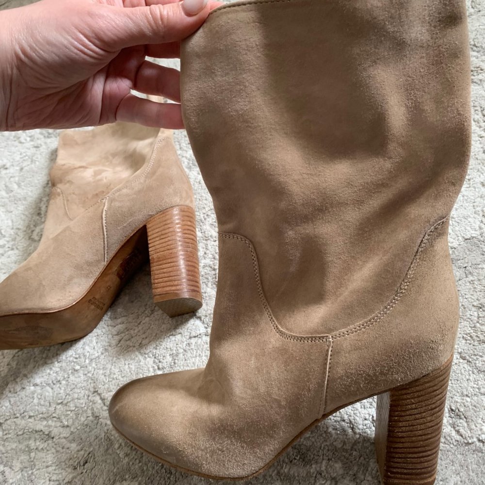 Free People Slouchy Mid Calf Boots - Picture 2 of 4
